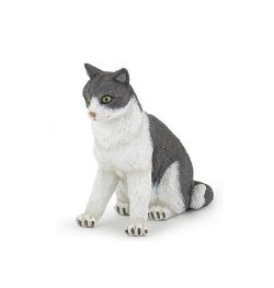 FIGURINE PAPO -  CHATTE ASSISE (5CM) -  DOGS AND CATS 54033