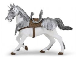 FIGURINE PAPO -  CHEVAL EN ARMURE (14CM) -  MEDIEVAL AND FANTASY 39799