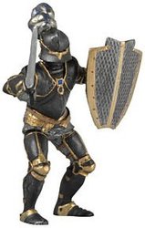 FIGURINE PAPO -  CHEVALIER EN ARMURE NOIRE (10 CM) -  MEDIEVAL AND FANTASY 39275