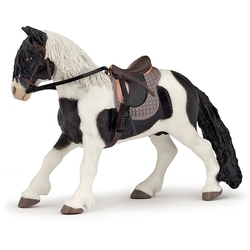 FIGURINE PAPO -  PONEY AVEC SELLE (9.5 CM) -  HORSES, FOALS AND PONIES 51117