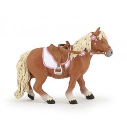 FIGURINE PAPO -  PONEY SHETLAND AVEC SELLE (9.5 CM) -  HORSES, FOALS AND PONIES 51559