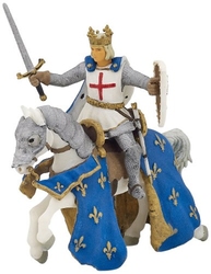 FIGURINE PAPO -  SAINT LOUIS ET SON CHEVAL -  MEDIEVAL AND FANTASY 39841