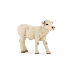 FIGURINE PAPO -  VEAU CHAROLAIS (6 CM) -  FARMYARD FRIENDS 51157