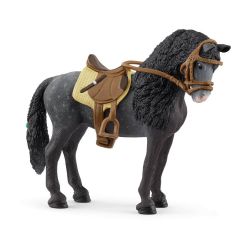 FIGURINE SCHLEICH -  JUMENT PURA RAZA ESPANOLA AVEC SELLE ET BRIDE (12.4 X 3.6 X 10.9 CM) -  HORSE CLUB 42708