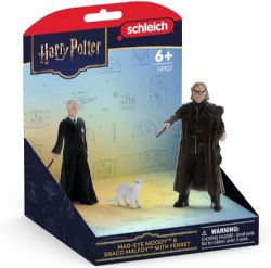 FIGURINE SCHLEICH -  MAUGREY FOL-ŒIL ET DRACO MALEFOY AVEC FURET -  WIZARDING WORLD HARRY POTTER 14907