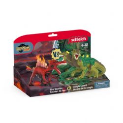 FIGURINE SCHLEICH -  SAURIEN DE FEU VS LÉZARD DE LA JUNGLE -  ELDRADOR CREATURES 70834