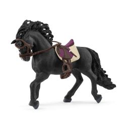 FIGURINE SCHLEICH -  ÉTALON PURA RAZA ESPANOLA AVEC SELLE ET BRIDE (14.2 X 4.1 X 11.28 CM) -  HORSE CLUB 42707