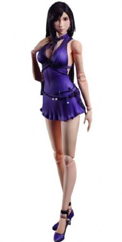 FINAL FANTASY -  FIGURINE ARTICULÉE DE TIFA LOCKHART EN ROBE -  PLAY ARTS KAI