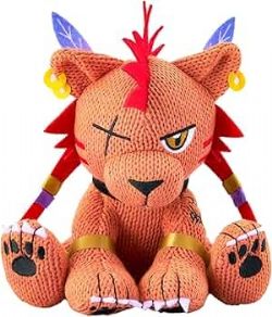 FINAL FANTASY -  PELUCHE DE RED XIII - FINAL FANTASY VII REMAKE -  PELUCHE TRICOTÉE