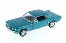 FORD -  1/2 MUSTANG COUPE 1964 1/24 - BLEU