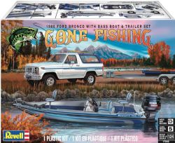 FORD -  BRONCO WITH BASS BOAT & TRAILER SET 1/24 (MOYEN) -  REVELL