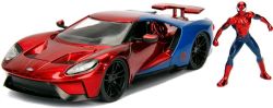 FORD -  GT 2017 - SPIDERMAN AVEC FIGURINE DE SPIDER-MAN - 1/24 -  JADA HOLLYWOOD RIDES