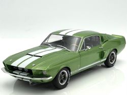 FORD -  SHELBY GT500 1967 1/18 - VERT AVEC LIGNES BLANCHES