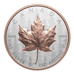 FÉA À TRÈS HAUT RELIEF (GRAND FORMAT) -  FEUILLE D'ÉRABLE EN ARGENT (FÉA) DE 5 OZ À TRÈS HAUT RELIEF -  PIÈCES DU CANADA 2025 04