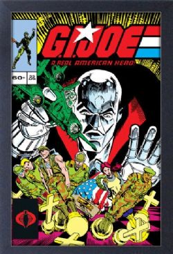 G.I. JOE -  IMAGE ENCADRÉE - COMIC COVERA REAL AMERICAN HERO #22 (33 CM X 48 CM)