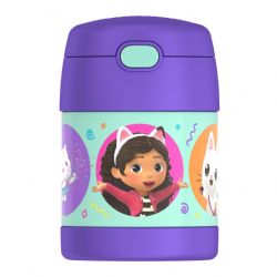 GABBY ET LA MAISON MAGIQUE -  THERMOS FUNTAINER - CONTENANT À ALIMENT AVEC BOUTON POUSSOIR (290ML)