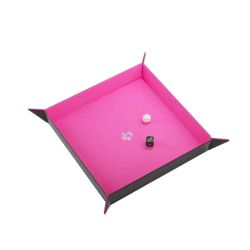 GAMEGENIC -  MAGNÉTIQUE - NOIR & ROSE (269X269MM) -  PLATEAU À DÉS
