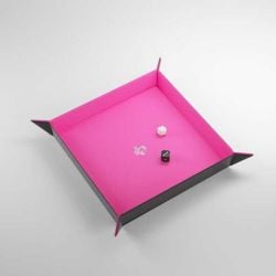 GAMEGENIC -  PLATEAU À DÉS MAGNÉTIQUE  -  NOIR & ROSE (269X269MM)