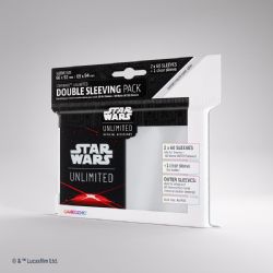 GAMEGENIC -  POCHETTES TAILLE STANDARD - PAQUET DOUBLE - ESPACE ROUGE (60-60) -  STAR WARS UNLIMITED