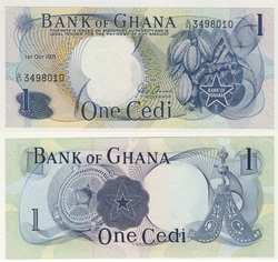 GHANA -  1 CEDI 1971 (UNC)