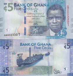 GHANA -  5 CEDIS 2017 (UNC) - BILLET COMMÉMORATIF 43