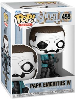 GHOST -  FIGURINE POP! EN VINYLE DE PAPA EMERITUS IV - VESTON BLEU (10 CM) 455