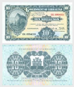 GIBRALTAR -  10 SHILLINGS 2018 (UNC) - BILLET COMMÉMORATIF