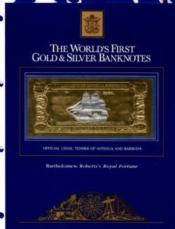 GOUVERNEMENT D'ANTIGUA & BARBUDE -  BARTHOLOMÉ ROBERTS ET LE ROYAL FORTUNE -  100 DOLLARS 1981