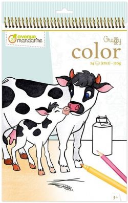 GRAFFY -  ANIMAUX DE LA FERME - MAMANS & BÉBÉS - LIVRE DE COLORIAGE -  GRAFFY COLOR