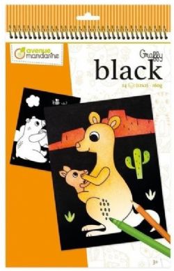 GRAFFY -  ANIMAUX DU MONDE - LIVRE DE COLORIAGE -  GRAFFY BLACK