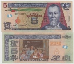 GUATEMALA -  5 QUETZALES 2021 (UNC) 122A