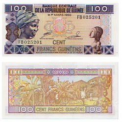 GUINÉE -  100 FRANCS 1998 (UNC) 35