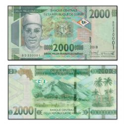 GUINÉE -  2000 FRANCS 2018 (UNC) 48A