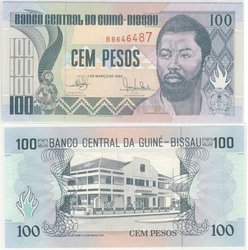 GUINÉE-BISSAU -  100 PESOS 1990 (UNC) 11