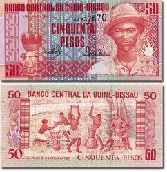 GUINÉE-BISSAU -  50 PESOS 1990 (UNC) 10