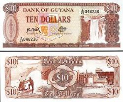 GUYANA -  10 DOLLARS 1992 (UNC)