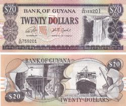 GUYANA -  20 DOLLARS 1996 (UNC)