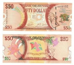 GUYANA -  50 DOLLARS 2016 (UNC) - BILLET COMMÉMORATIF