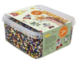 HAMA BEADS -  BOÎTE DE PERLES ET PLATEAU BIO (15000 PERLES)