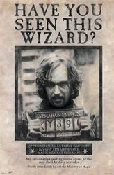 HARRY POTTER -  AFFICHE SIRIUS BLACK - AVIS DE RECHERCHE (56 X 86.5 CM)