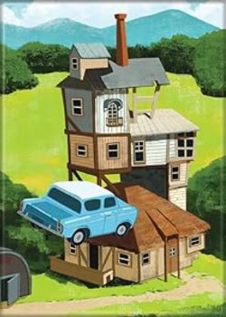 HARRY POTTER -  AIMANT ''VOITURE ET MAISON WEASLEY''