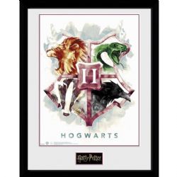 HARRY POTTER -  CADRE MAISONS DE POUDLARD 30X40