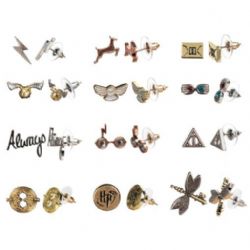 HARRY POTTER -  ENSEMBLE DE 12 PAIRES DE BOUCLES D'OREILLES