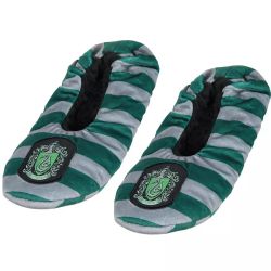 HARRY POTTER -  PANTOUFLES RAYÉES SERPENTARD - GRAND