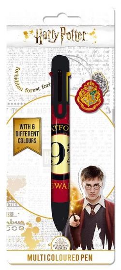 HARRY POTTER -  STYLO-BILLE 6 COULEURS QUAI 9 3/4