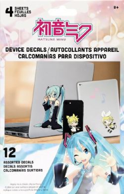 HATSUNE MIKU -  12 AUTOCOLLANTS MÉTALLIQUE - 4 FEUILLES D'AUTOCOLLANTS