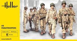HELLER -  1/72 - PARACHUTISTES AMERICAINS WWII 49651