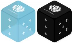 HOLOLIVE CARD GAME -  ENSEMBLE DE DÉS OFFICIELS BLEU CLAIR/NOIR (ENSEMBLE DE 2)