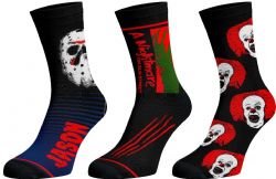 HORROR -  CHAUSSETTES IT, FRIDAY THE 13TH, NIGHTMARE ON ELM STREETS