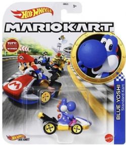 HOT WHEELS -  BLUE YOSHI - STANDARD KART -  MARIO KART